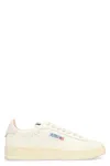 Autry Low-top Leather Sneakers With Perforated Upper In White