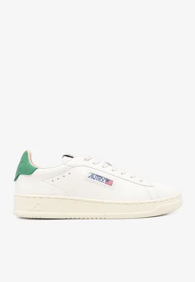 Autry Dallas Leather Low-top Sneakers In White