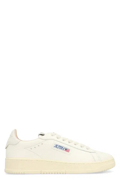 Autry Dallas Leather Low-top Sneakers In White