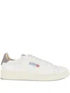 Autry Dallas Leather-upper Lace-up Low-top Sneakers In White