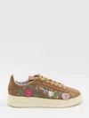 Autry Dallas Low Suede Embellished Sneakers In Brown