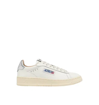 Autry Dallas Low Leat Marsh Msh Silver Sneakers In White