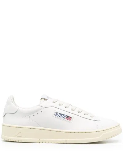 Autry Dallas Low Man - Leat/leat Shoes In Nw01 Wht/wht