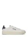 Autry Dallas Nubuck-trimmed Leather Sneakers In White