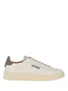 Autry Dallas Leather-upper Lace-up Low-top Sneakers In Neutral
