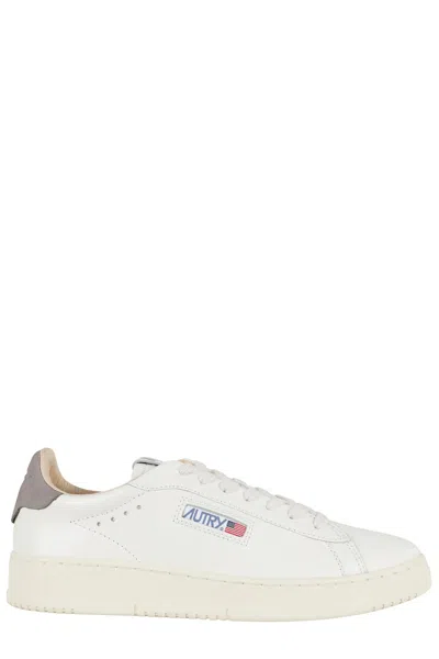 Autry Cream Dallas Low Man Sneakers In Neutral