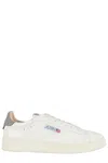 Autry Dallas Leather-upper Lace-up Low-top Sneakers In White
