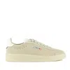 Autry Dallas Low Marshmallow Suede And Papyrus Sneakers In Neutral