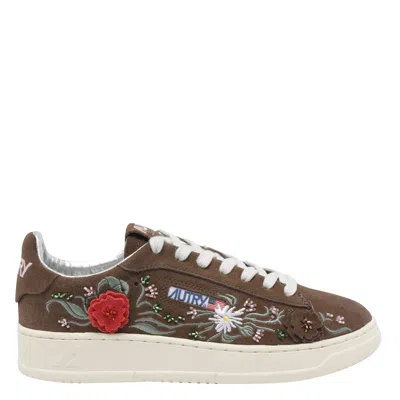 Autry Dallas Low Sneakers Featuring Floral Design In Multi