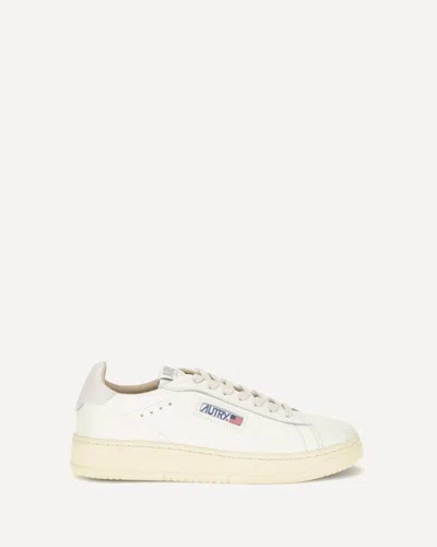 Autry Dallas Low Sneakers In Leather In White