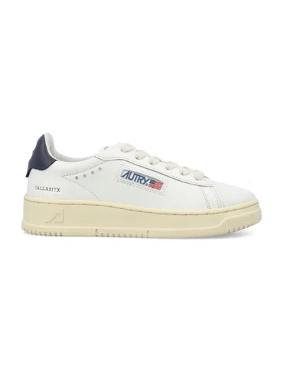 Autry Kids' Dallas Low Sneakers In White/blue