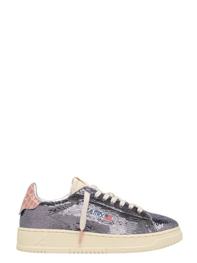 AUTRY DALLAS LOW SPARKLING SEQUIN STEEL SNEAKERS