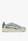 Autry Dallas Low Sneakers Featuring Crystals In Silver