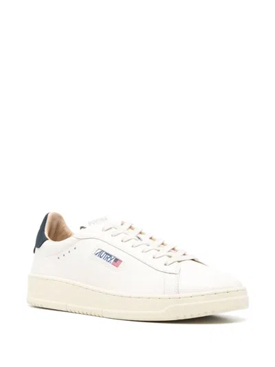 Autry Dallas Low White Leather And Space Sneakers