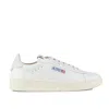 Autry Dallas Nubuck-trimmed Leather Sneakers In White