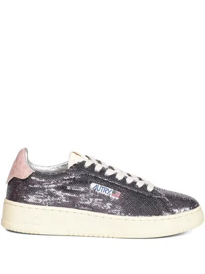 Autry Dallas Sequin Logo Sneakers In Multi