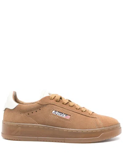 Autry Dallas Suede Sneakers In Brown