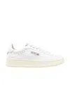Autry Low Sneaker With Perforated Detailing And Rubber Sole In White