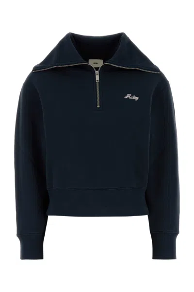 AUTRY DARK BLUE COTTON SWEATSHIRT