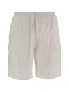Autry Drawstring Cargo Shorts In White