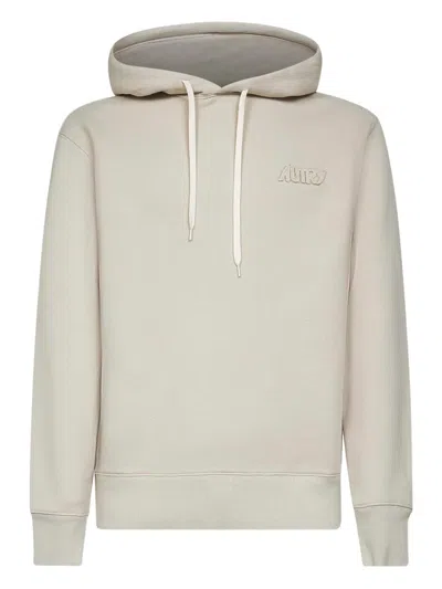 Autry Drawstring-hood Cotton Sweater In Neutral