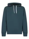 Autry Drawstring-hood Cotton Sweatshirt In Green