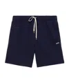 Autry Cotton Track Shorts With Rear Patch Pocket In Black