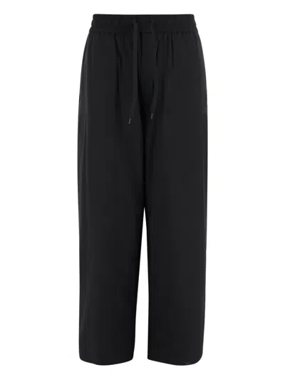 Autry Drawstring Wide-leg Trousers In Black