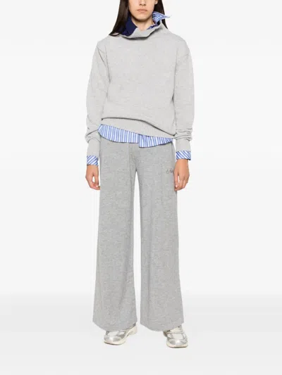Autry Drawstring Wide-leg Trousers In Gray