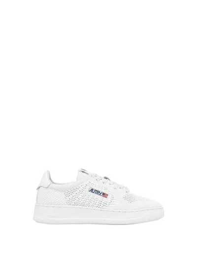 AUTRY AUTRY EASEKNIT LOW SNEAKERS IN WHITE FABRIC
