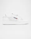 Autry Easeknit Low-top Cotton And Leather Sneakers In White
