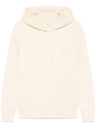 Autry Ecru Sweater With Drawstring Hood And Long Sleeves In Neutral
