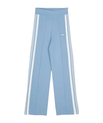 Autry Stripped Knitted Track Pants In Blue