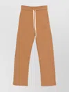 Autry Elastic Waistband Relaxed Fit Side Pockets Trousers In Brown