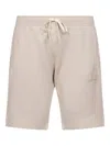 Autry Elasticated-waistband Logo-patch Shorts In Neutral