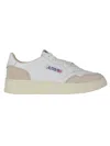 Autry Elevated White Low Sneakers With Textured Finish In White