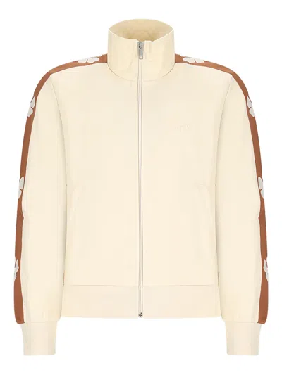 Autry Embellished-sleeve Track Jacket In Neutral