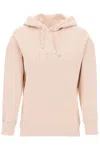Autry Hooded Sweatshirt With Logo Embroidery And Elasticized Edges In Pink