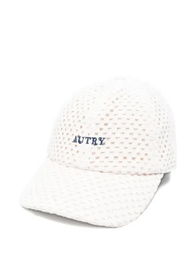 Autry Embroidered Baseball Cap In White