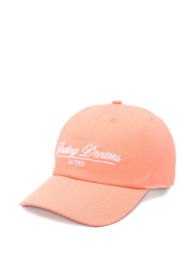 Autry Embroidered Cap In Orange