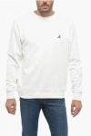 AUTRY EMBROIDERED LOGO BRUSHED COTTON CREWNECK SWEATSHIRT