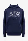 Autry Cotton Sweatshirt With Embroidered Logo In Blue