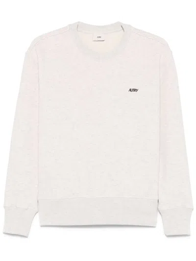Autry Embroidered-logo Sweatshirt In White
