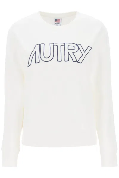 Autry Embroidered Logo Sweatshirt In White