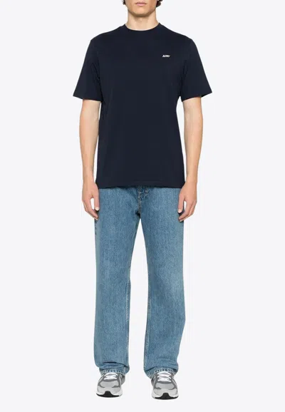 Autry Embroidered Logo T-shirt In Blue