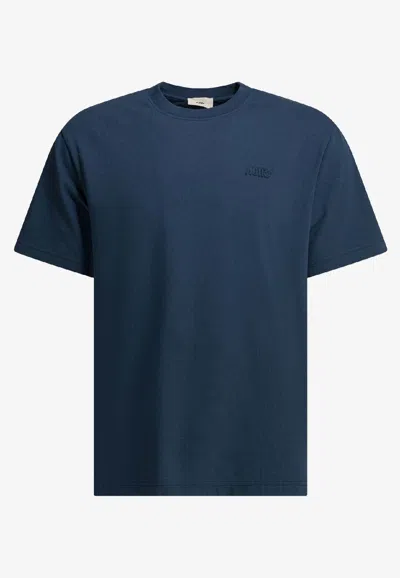 Autry Embroidered Logo T-shirt In Blue