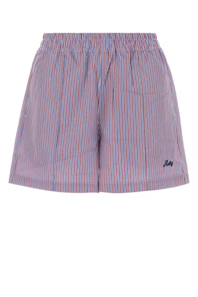 Autry Embroidered Poplin Shorts In Purple