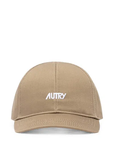 Autry Embroidered-logo Baseball Cap In Brown