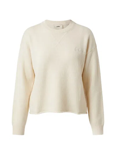 Autry Embroidered-logo Crew-neck Sweatshirt In Gray