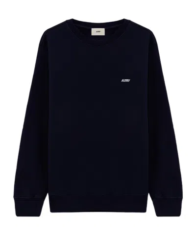 Autry Embroidery  Logo Round-neck Sweater In Black